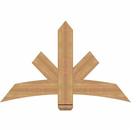 Ekena Millwork Alberta Smooth Timber Gable Bracket, Western Red Cedar, 48"W x 30"H x 3 1/2"D x 5 1/2"F, 15/12 Pitch GBW048X30X0406ALB00SWR